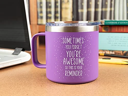 Inspirational Gifts For Women – Coffee Purple Mug/Tumbler 14oz “Sometimes You Forget You’re Awesome” Idea, Thank You, Teacher, Mom, Best Friend, Her, Female, Birthday, Who Have Everything, Unique, Cup 3 Inspirational Gifts For Women – Coffee Purple Mug/Tumbler 14oz “Sometimes You Forget You’re Awesome” Idea, Thank You, Teacher, Mom, Best Friend, Her, Female, Birthday, Who Have Everything, Unique, Cup - Image 3