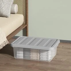 Tyminin Plastic Storage Bin With Handles/Lids, 14 L Latch Box, 2 Packs -Brabantia Shop 41tPGSHNvIL