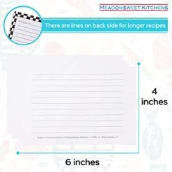 Recipe Card Set - 25 Double Sided Recipe Cards 4 X 6 Inch, Perfect Size Blank Cards For A Recipe Card Box, Make Your Own Personalized Recipe Book - Abstract Café -Brabantia Shop 41tc85Os31L