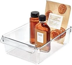 Linus Plastic Fridge And Freezer Storage Organizer Bin With Handle, Clear Container For Food, Drinks, Produce Organization, BPA-Free , 11.5" X 6" X 3.5", Clear -Brabantia Shop 41tjqH1VGgL. AC