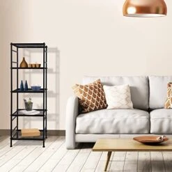 5-Wire Shelving Metal Storage Rack Shelves, Standing Storage Shelf Units For Laundry Bathroom Kitchen Pantry Closet(Black) -Brabantia Shop 41uTtSkVXWL