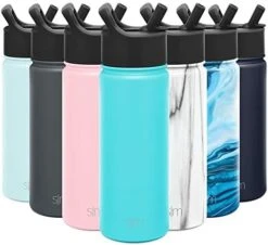 Simple Modern Water Bottle With Straw Lid Vacuum Insulated Stainless Steel Metal Thermos Bottles | Reusable Leak Proof BPA-Free Flask For Gym, Sports| Summit Collection | 22oz, Botanical Rainbow -Brabantia Shop 41uwM1L7YDL. AC