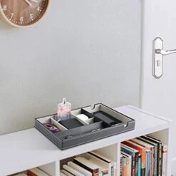 ProCase PU Valet Tray For Dad, Fathers’ Day Gift From Son Daughter - Nightstand Organizer EDC Dump Catchall Trays With Phone Charging Station, Dresser Top Entryway Faux Leather Storage Box -Black -Brabantia Shop 41vMQpM2ESL