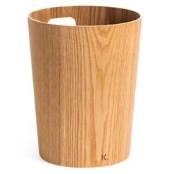 Kazai. Real Wood Waste Paper Bin Börje | Modern Wooden Paper Basket For Office, Kids' Room, Bedroom And More | 9 Liters | Birch -Brabantia Shop 41vbQS4WIjL