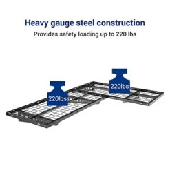 FLEXIMOUNTS 2-Pack 2x4ft Corner Wall Shelving Garage Storage Rack, 24-inch-by-48-inch Floating Shelves, Black -Brabantia Shop 41w4zj3osML