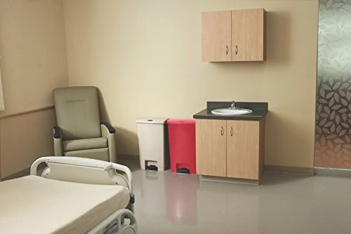 Rubbermaid Commercial Products - 1883566 Streamline Slim Step-On Plastic Trash Garbage Can, 13 Gallon, Red 3 Rubbermaid Commercial Products - 1883566 Streamline Slim Step-On Plastic Trash Garbage Can, 13 Gallon, Red - Image 3