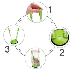Baggy Rack Hands-Free Clip Food Storage Freezer Baggy Holder,Bag Holder For Plastic Bags Stand/Pack Of 2 Green 11 Baggy Rack Hands-Free Clip Food Storage Freezer Baggy Holder,Bag Holder For Plastic Bags Stand/Pack Of 2 Green -Brabantia Shop 41wcHobG4ML