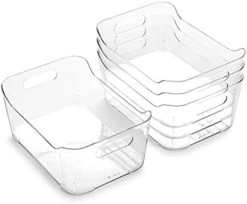 | Plastic Organizer Bins, Large - 4 Pack | The SOHO Collection | Multi-Use Organizer Bins | Pantry Organizer & Freezer Organizer Bins | Plastic Storage Containers | Bins For Home & Kitchen Org -Brabantia Shop 41woGwKsU8S. AC