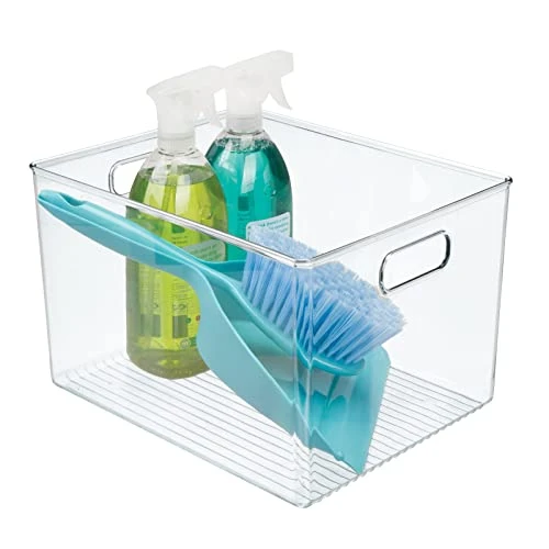 Plastic Storage Organizer Container Bin For Kitchen Organization In Pantry, Cabinet, Countertop Fridge, Refrigerator, And Freezer - Hold Food, Drink, Or Snacks, Ligne Collection, 4 Pack, Clear 7 Plastic Storage Organizer Container Bin For Kitchen Organization In Pantry, Cabinet, Countertop Fridge, Refrigerator, And Freezer - Hold Food, Drink, Or Snacks, Ligne Collection, 4 Pack, Clear - Image 7