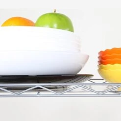 Susici 5 Shelf Adjustable Heavy Duty Storage Shelving Unit Changeable Assembly Floor Standing Carbon Steel Storage Organizer Wire Rack Black Perfect For Kitchen Office Garage Silver -Brabantia Shop 41xjrvke2hL