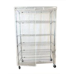 FORMOSA COVERS | Storage Shelving Unit Cover Crystal Clear See Through PVC - Keep Garage, Kitchen, Business, Outdoor Storage Neat And Clean - Fits Racks 48 W X18 D X 72 H Inches (Cover Only) -Brabantia Shop 41xp8f6T6OL