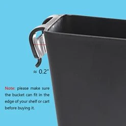 Hanging Cup Holder 6-Pack Little Hanging Bucket For Utility Rolling Cart Shelves Storage Basket For Kitchen Bathroom Desktop Small Organizer For Make UP Brush Pencil Tool (Black) -Brabantia Shop 41xx8sLtdrL