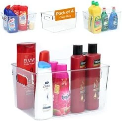 Plastic Storage Bins 11x8x6 Storage Container -Stackable Storage Bins -Home Organization Storage,Kitchen And Refrigerator Organizer Bins,Pantry Organizer Bin,BPA Free (Pack Of 8) -Brabantia Shop 41yY5DdN2DL. AC