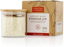 Glass Food Storage Containers With Lids By Sweetzer And Orange - Set Of 4 Kitchen Canisters - Candy, Cookie, Rice And Spice Jars - Sugar Or Flour Container - Big And Small Airtight Food Jar For Pantry -Brabantia Shop 41yaZUX9rZL. AC