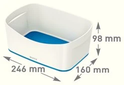 Leitz MyBox Storage Tray, Waterproof ABS, Blue Metallic