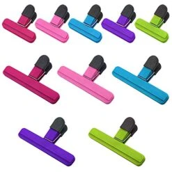 Pack Of 10, Chip Bag Clips, SourceTon Heavy Duty Food Clips (5 Large & 5 Small Size) Assorted Colors For Coffee And Food Bags