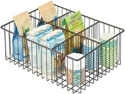 MDesign Farmhouse Decor Metal Wire Food Organizer Storage Bin Baskets For Kitchen Cabinets, Pantry, Bathroom, Laundry Room, Closets, Garage, 6 Sections - Bronze 21 MDesign Farmhouse Decor Metal Wire Food Organizer Storage Bin Baskets For Kitchen Cabinets, Pantry, Bathroom, Laundry Room, Closets, Garage, 6 Sections - Bronze -Brabantia Shop 513jeOqqgDL. AC