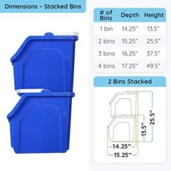 Recycling Rules 6 Gallon Stackable Recycling Bin Container In Blue, Eco-Friendly BPA-Free Handy Recycler With Handle, 4-Pack 13 Recycling Rules 6 Gallon Stackable Recycling Bin Container In Blue, Eco-Friendly BPA-Free Handy Recycler With Handle, 4-Pack -Brabantia Shop 513jswEHO1L