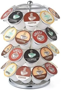 Nifty K Cup Holder – Compatible With K-Cups, Coffee Pod Carousel | 36 K Cup Holder, Spins 360-Degrees, Lazy Susan Platform, Modern Black Design, Home Or Office Kitchen Counter Organizer -Brabantia Shop 514w1UpqLbL. AC
