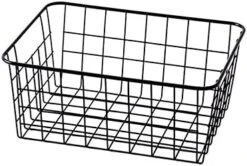 Sturdy Small Wire Storage Basket With Kitchen Food Pantry Papers Home Office Desk Shelf Bathroom Laundry Room Shelf Bedroom Bed Room -Brabantia Shop 514x33g8rlL. AC