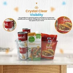 Plastic Storage Bins 11x8x6 Storage Container -Stackable Storage Bins -Home Organization Storage,Kitchen And Refrigerator Organizer Bins,Pantry Organizer Bin,BPA Free (Pack Of 8) -Brabantia Shop 517psXyHLeL