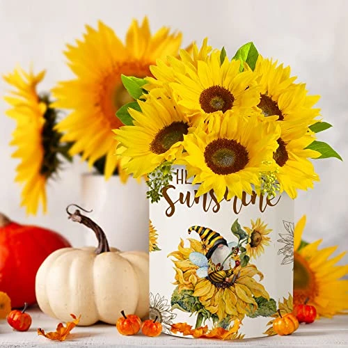 Rabbitable Sunflower Utensil Holder-Sunflower Kitchen Decor-Cooking Tools Sunflower Gnome Kitchen Gifts For Women-Modern Farmhouse Ceramic Utensil Crock With Non-slip Mat For Home Table Party Decor 4 Rabbitable Sunflower Utensil Holder-Sunflower Kitchen Decor-Cooking Tools Sunflower Gnome Kitchen Gifts For Women-Modern Farmhouse Ceramic Utensil Crock With Non-slip Mat For Home Table Party Decor - Image 4