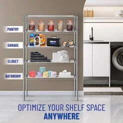 Wire Shelf Liner 18 X 48 - Shelf Liners For Wire Shelf System - 4 Pack In Graphite - Plastic Wire Shelving Shelf Mats-Made In USA -Brabantia Shop 519LPru6vwL