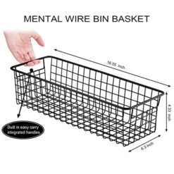 Sheechung Farmhouse Decor Metal Wire Storage Organizer Bin Basket(2 Pack) - Rustic Toilet Paper Holder - Storage Organizer For Bathroom, Kitchen Cabinets,Pantry, Laundry Room, Closets, Garage (Black) -Brabantia Shop 51AQVVA7TeL