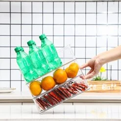 Cq Acrylic Set Of 4 Refrigerator Organizer Bins Stackable Plastic Clear Food Storage Bin With Handles For Pantry, Freezer, Fridge, Cabinet, Kitchen Countertops BPA Free -Brabantia Shop 51BfOpkSGYL