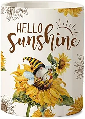 Rabbitable Sunflower Utensil Holder-Sunflower Kitchen Decor-Cooking Tools Sunflower Gnome Kitchen Gifts For Women-Modern Farmhouse Ceramic Utensil Crock With Non-slip Mat For Home Table Party Decor 7 Rabbitable Sunflower Utensil Holder-Sunflower Kitchen Decor-Cooking Tools Sunflower Gnome Kitchen Gifts For Women-Modern Farmhouse Ceramic Utensil Crock With Non-slip Mat For Home Table Party Decor - Image 7