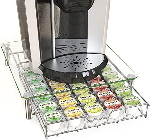 DecoBros K-Cup Storage Drawer, Rustic Brown 10 DecoBros K-Cup Storage Drawer, Rustic Brown - Image 10