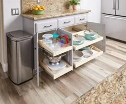 Slide-A-Shelf Made-to-Fit Slide-Out Shelf: Maple Wood Front With Full Extension Soft Close Rail -Brabantia Shop 51Ck8yH0MhL