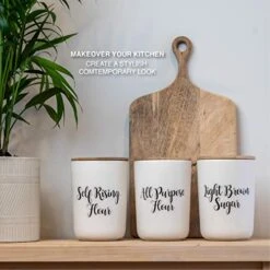 106 Pantry Labels Stickers By 7 Ruby Road For Kitchen Organization And Storage. Clear Water Resistant, Farmhouse Cursive Script For Food Canisters, Containers, Mason Jars For Flour, Sugar, Coffee 9 106 Pantry Labels Stickers By 7 Ruby Road For Kitchen Organization And Storage. Clear Water Resistant, Farmhouse Cursive Script For Food Canisters, Containers, Mason Jars For Flour, Sugar, Coffee -Brabantia Shop 51Dlf9U0LOL