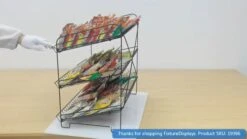 FixtureDisplays® 24" Wide X 14.9" Deep X 23.2" Tall 3-Open-Shelf Wire Rack For Countertop Chips Snack Book Display Organizer Concession Theatre Kitchen Pantry Stand Black 19396-2D -Brabantia Shop 51EMhHbjOaL