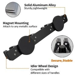 UNUSFIRE Mop Broom Holder Heavy Duty,Magnetic Mop Hangers Strong 4Rack Solid Aluminum Non-Slip Magnetic Tool Organizers Rack Storage For Home Kitchen Laundry Garage Workshop -Brabantia Shop 51EfcIEXxGL