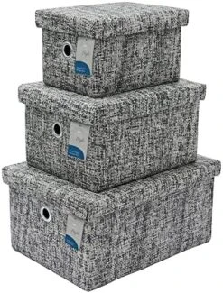 JVL Urban Square Paper Lidded Storage Basket -Brabantia Shop 51GU5gtYU7L. AC