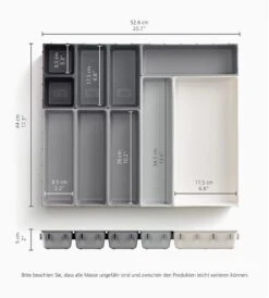 Joseph Joseph Blox 10 Piece Plastic Storage Trays Cosmetics, Stationary, Utensils Drawer Organizer Grey -Brabantia Shop 51GWuoNw59L