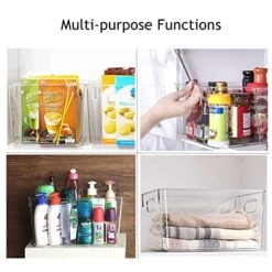 8 Pack Clear Plastic Storage Bins, Pantry Organization And Storage, Organizer Bins For Kitchen Organization, Home Edit,Freeze Storage, Cupboard Organizing, Cabinet Organization -Brabantia Shop 51Gl4bsfhUL