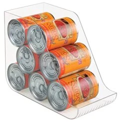 MDesign Plastic Kitchen Storage Organizer Container Bins For Pantry, Fridge, Freezer Organization - Holds Canned Food, Soup Can, Soda Water Bottle - Ligne Collection, 8 Pack - Clear -Brabantia Shop 51Gqd8aezfL