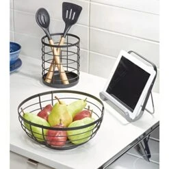 IDesign Wire Utensil Holder For Kitchen Counter, The Austin Collection - 6" X 6" X 7", Matte Black -Brabantia Shop 51HDBJ05hWL