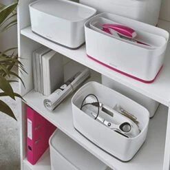 Leitz Small MyBox With Lid, Storage Box For Home And Office, High Gloss Plastic, 5 Litre, A5, White/Pink Metallic 9 Leitz Small MyBox With Lid, Storage Box For Home And Office, High Gloss Plastic, 5 Litre, A5, White/Pink Metallic -Brabantia Shop 51HqiwqnA0L