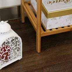 Kinbor 4-Tier Bamboo Shelf Narrow Bathroom Shelf Organizer - Flower Plant Stand, Corner Bamboo Shelf For Living Room Bathroom Kitchen -Brabantia Shop 51IStWJTnIL