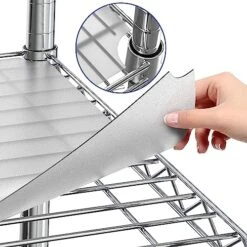 Wire Shelf Liner 18 X 48 - Shelf Liners For Wire Shelf System - 4 Pack In Graphite - Plastic Wire Shelving Shelf Mats-Made In USA -Brabantia Shop 51JB6TxABrL. AC