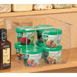 Plastic Storage Organizer Container Bin For Kitchen Organization In Pantry, Cabinet, Countertop Fridge, Refrigerator, And Freezer - Hold Food, Drink, Or Snacks, Ligne Collection, 4 Pack, Clear 14 Plastic Storage Organizer Container Bin For Kitchen Organization In Pantry, Cabinet, Countertop Fridge, Refrigerator, And Freezer - Hold Food, Drink, Or Snacks, Ligne Collection, 4 Pack, Clear -Brabantia Shop 51KI8lz8o7L