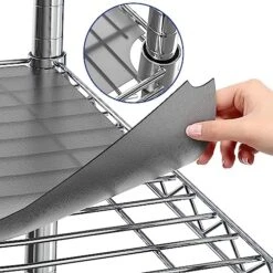 Wire Shelf Liner 18 X 48 - Shelf Liners For Wire Shelf System - 4 Pack In Graphite - Plastic Wire Shelving Shelf Mats-Made In USA -Brabantia Shop 51KOs3xiXTL. AC