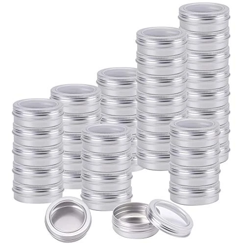 Foraineam 40 Pack 2 Ounce Round Tin Cans Metal Empty Tins Silver Aluminum Kitchen Office Travel Storage Containers With Clear Screw Top Lids 1 Foraineam 40 Pack 2 Ounce Round Tin Cans Metal Empty Tins Silver Aluminum Kitchen Office Travel Storage Containers With Clear Screw Top Lids