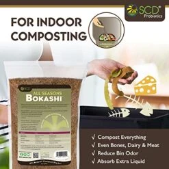 All Seasons Bokashi Compost Starter 5 Lbs (2 Gallon) - Dry Bokashi Bran For Kitchen Compost Bin - Compost Food & Pet Waste Quickly & Easily With Low Odor By SCD Probiotics -Brabantia Shop 51N5dDHXxiL