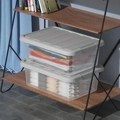 Tyminin Plastic Storage Bin With Handles/Lids, 14 L Latch Box, 2 Packs -Brabantia Shop 51NRSV1TjgL