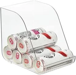 MDesign Small Plastic Water Bottle Stackable Storage Organization Bin With Open Front For Kitchen Refrigerator, Freezer, Pantry, Holds 12 Bottled Drinks/Beverages, Ligne Collection, Clear -Brabantia Shop 51NuMToLgL. AC