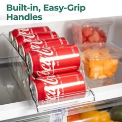 Greenco Soda Can Organizer For Refrigerator, Durable Handles, 1 Pack | Fridge Soda Can Organizer | Soda Can Holders For Fridge | Soda Can Dispenser For Refrigerator | Drinks, Kitchen Organization -Brabantia Shop 51OFnwfaOfL